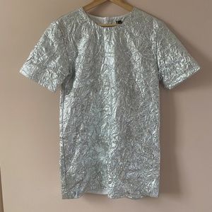 Topshop Silver Shift dress. Size US 4